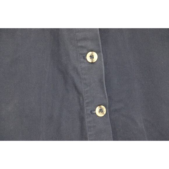 VINTAGE ICC Ivory Clothing Co Womens Sz 10 Straight Midi Canvas Skirt Navy Blue - Picture 4 of 6